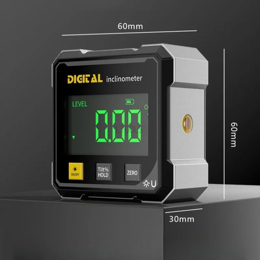 4-Side Magnetic Digital Angle Gauge with Laser Electronic Protractor Horizontometer Inclinometer Angle Ruler Slope Measuring